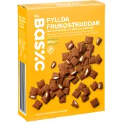 Fyllda kakaokuddar med mjölkkräm 375g ICA Basic.