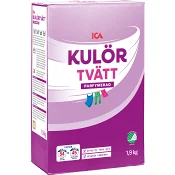 Tvättmedel Kulörtvätt 1,9kg Miljömärkt ICA.