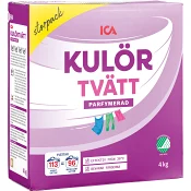 Tvättmedel Kulörtvätt 4kg Miljömärkt ICA.