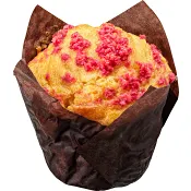 Muffins Hallon Vit choklad frystinad 100g Bonjour.
