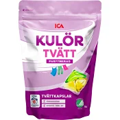 Tvättkapslar Kulörtvätt 16-p ICA.