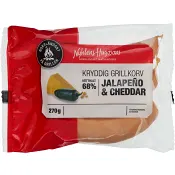 Grillkorv Jalapeno &amp; Cheddar 270g Nyhléns Hugosons.