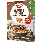 Havrering Mandel &amp; Hasselnöt 350g AXA.