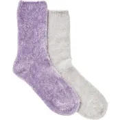 Socka Cossy solid lila/grå 2p Mix 36/38 mywear.