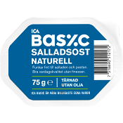 Salladsost naturell tärnad 75g ICA Basic.