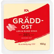 Gräddost mild skivad 38% 150g ICA.