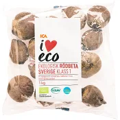 Rödbetor Ekologiska 1kg KRAV Klass 1 ICA I.