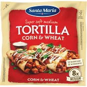 Tortilla Corn Wheat Medium 8-p 336g Santa Maria.