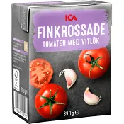 Finkrossade Tomater Vitlök 390g ICA.