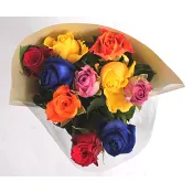 Rosor 9-p 50cm Rosa Bandet Fairtrade varierande färger ICA.