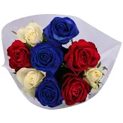 Rosor Midsommar 9-p 50cm blandade färger i buketten.