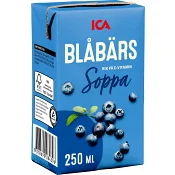 Blåbärssoppa 250ml ICA.
