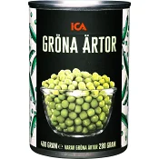 Gröna ärtor 400g ICA.
