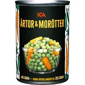 Ärtor &amp; Morötter 400g ICA.
