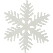 Hänge Snöflinga Vit 10cm 10-p Festive.