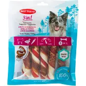 Hundtugg 3in1 Tuggben Anka&amp;Morot 5st 160g Best friend.