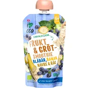 Grötsmoothie blåbär, banan, havre &amp; råg 6m 120g ICA I love eco.