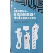 Grenuttag x2, Förgreningspropp, Förlängningssladd ICA.