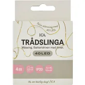 Trådslinga 40LED Mässing Batteri ICA.