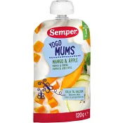 Yogo mums Mango &amp; äpple Från 1år 120g Semper.