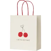 Presentpåse Cherries 19x22 cm.