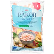 Stora skalade räkor 400g ICA.