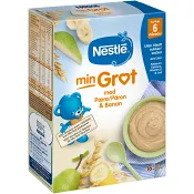 Min Gröt med päron &amp; banan 6m 16p 450g Nestle.