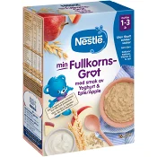 Min Fullkornsgröt yoghurt &amp; äpple 1år 16p 450g Nestle.