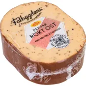 Rökt ost Peppar 23% ca 280g Falbygdens ost.