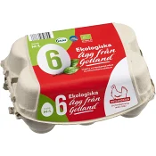 Ägg 6-p Ekologisk M/L KRAV Gotlandsägg.