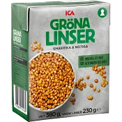 Gröna linser 380g ICA.