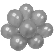 Ballong Silver 23cm 8-p Happy Party.