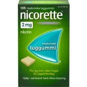 Nicorette Medicinskt tuggummi 2mg 105-p.