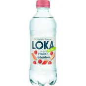 Vatten Kolsyrat Hallon Rabarber 33cl Loka.