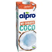 Kokosdryck osötad 1,2% 1l Alpro.