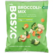 Broccolimix Fryst 1kg ICA Basic.