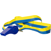 Visselpipa blå med blå/gult band Nordic Season.