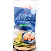 Torsk &amp; laxtärningar Fryst 300g ICA.