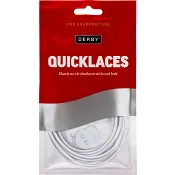Quicklace Vit rund elastisk 1st Derby.
