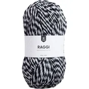 Garn Raggi Black &amp; white 100g Järbo.