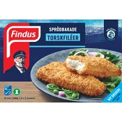Torskfilé sprödbakad Fryst 4-p 360g Findus.