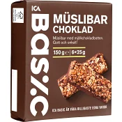 Muslibar Choklad 6-p 150g ICA Basic.
