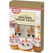 Bakdekoration Unicorn Sugar Faces 10g Dr. Oetker.