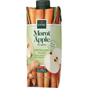Grönsaksjuice Morot Äpple Ingefära 1l Kiviks.