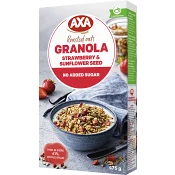 Granola Jordgubb &amp; Solrosfrön 475g AXA.