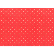 Julpapper Hjärta Ribb Röd 0,7x3m ICA.