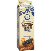 Vaniljyoghurt Blåbär 2,5% 1000g Skånemejerier.