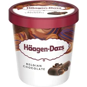Glass Belgian chocolate 460ml Häagen Dazs.