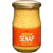 Skånsk senap Grovmalen &amp; stark 190g ICA.