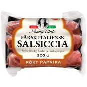 Färsk korv Salsiccia rökt paprika 300g Nonna Elide.